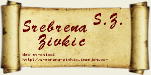 Srebrena Živkić vizit kartica